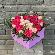 Цветочная композиция из Розы в коробке в Бриньковской