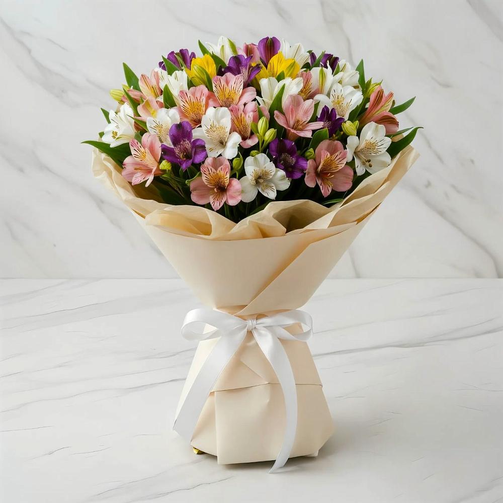 Букет цветов из: Альстромерии в Бриньковской