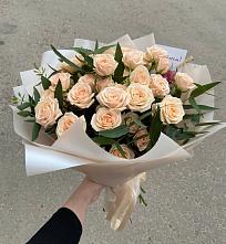 Букет Кремовые розы Латте в Бриньковской