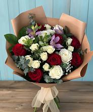 Букет цветов из:  Розы и Альстромерии в Бриньковской