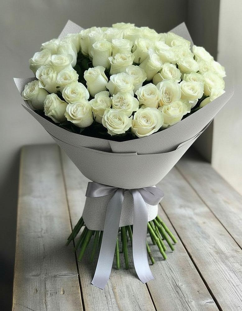 Букет 35 Белых роз в Бриньковской