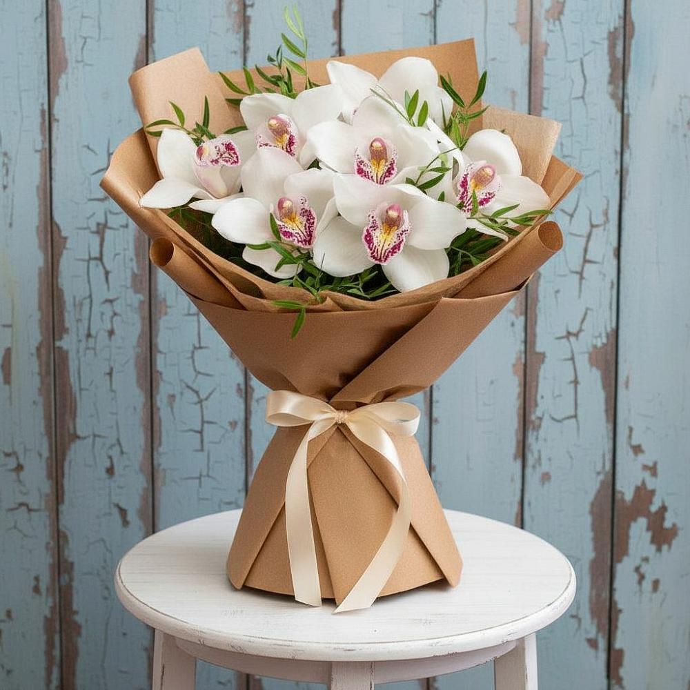 Букет цветов из: Орхидеи и Розы в Бриньковской