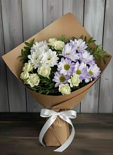 Букет цветов из:  Хризантемы и Розы в Бриньковской