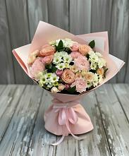 Букет цветов из:  Гвоздики, Розы и Хризантемы в Бриньковской