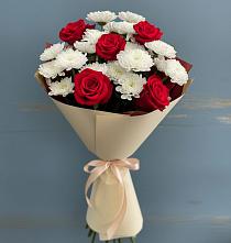Букет цветов из:  Розы и Хризантемы в Бриньковской