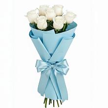 Букет 7 белых роз Проуд в Бриньковской