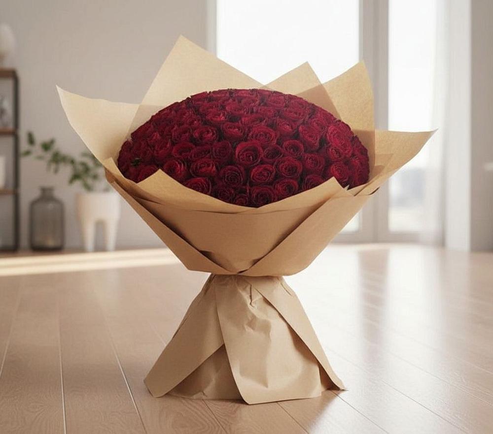 Букет 101 Красная роза в Бриньковской