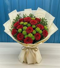 Букет цветов из:  Розы и Хризантемы #REPLACE_PRED# Бриньковской