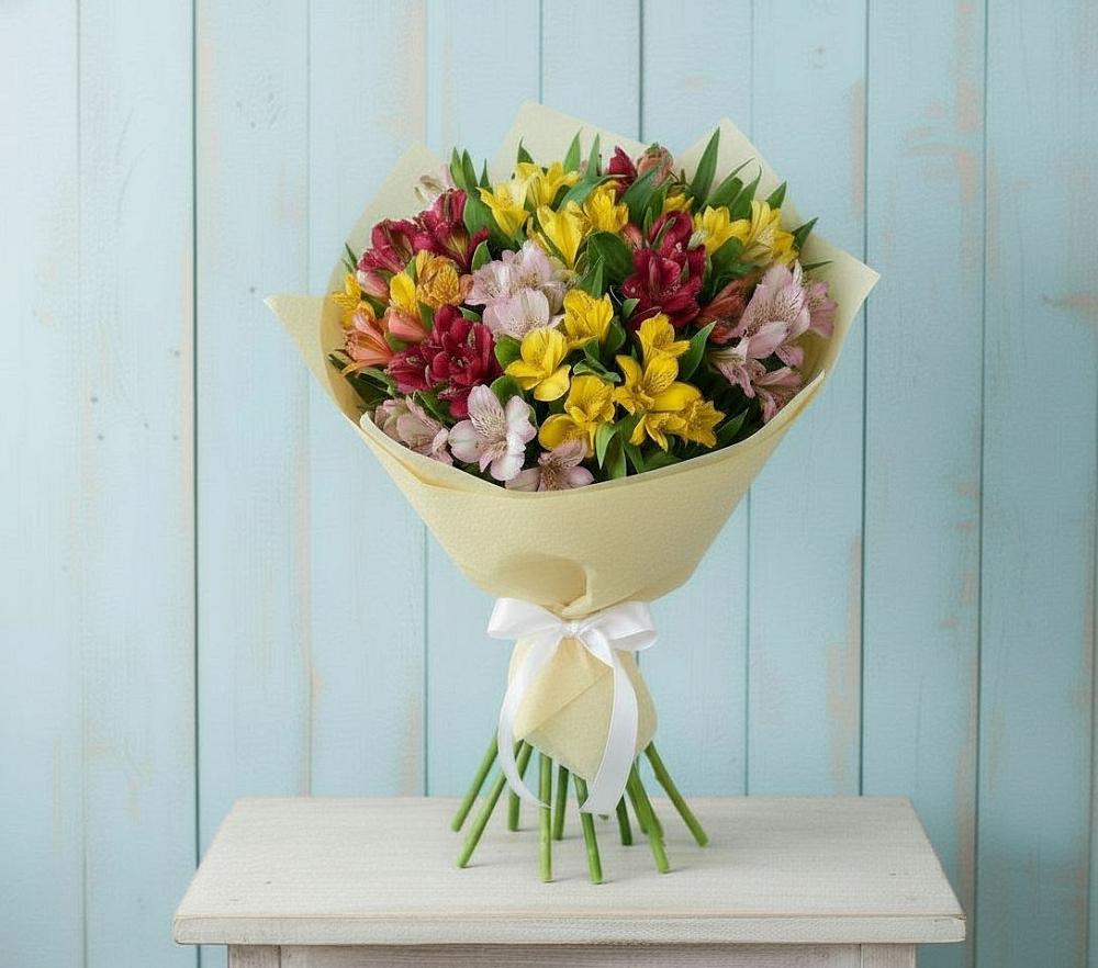 Букет цветов из: Альстромерии в Бриньковской