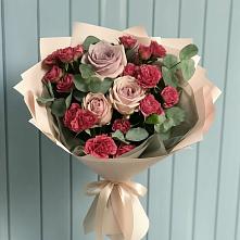 Букет цветов из:  Гвоздики и Розы в Бриньковской
