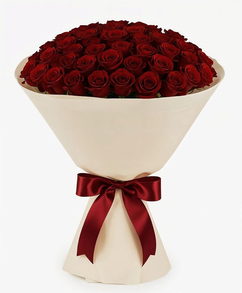 Букет 101 Бордовая роза Блэк Бакарра в Бриньковской