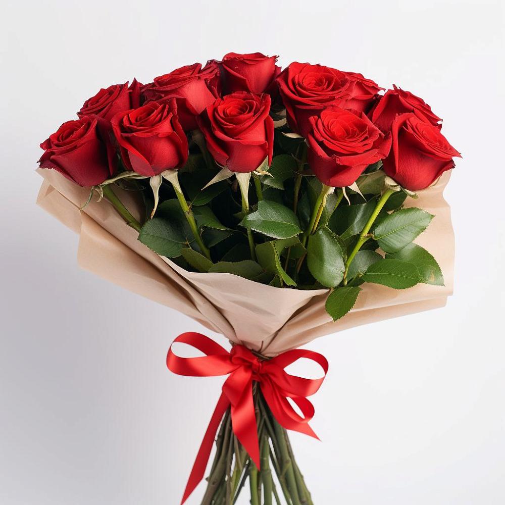 Букет 11 Красных роз Эдлесс Лав в Бриньковской