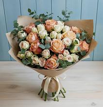 Букет цветов из:  Альстромерии и Розы в Бриньковской